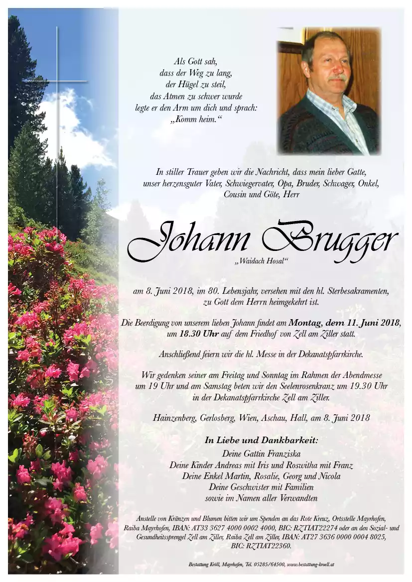 Parte von Johann Brugger